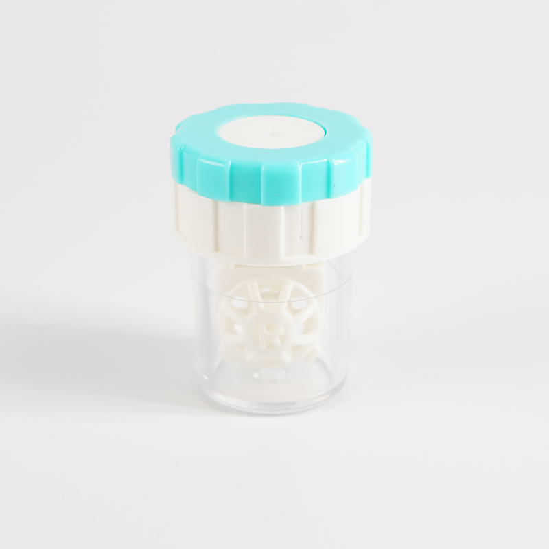 Contact Lens Cleaner Case Box Handleiding Rotatie Type Plastic Container Opslag Houder Contactlenzen Cleaning Tools: Black