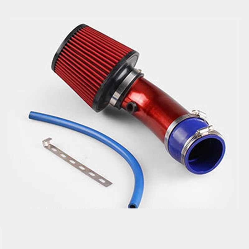 3 Inch Aluminum Pipe Car Turbo Piping Cold Air Intake System Filter 76mm: B style Red