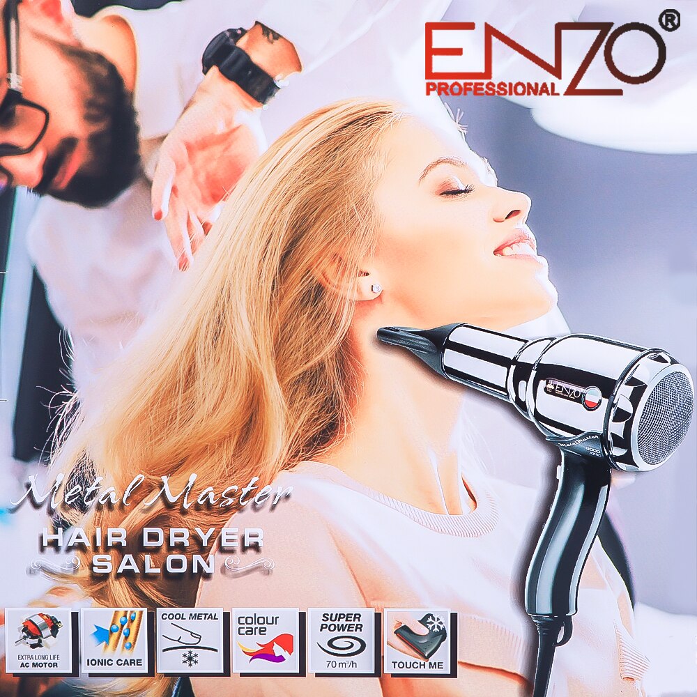 ENZO Hair Dryer Brush 8000W Negative Ionic Blow Dryer Strong Wind Powerful Salon Hairdryer Diffuser for Hair Dryer