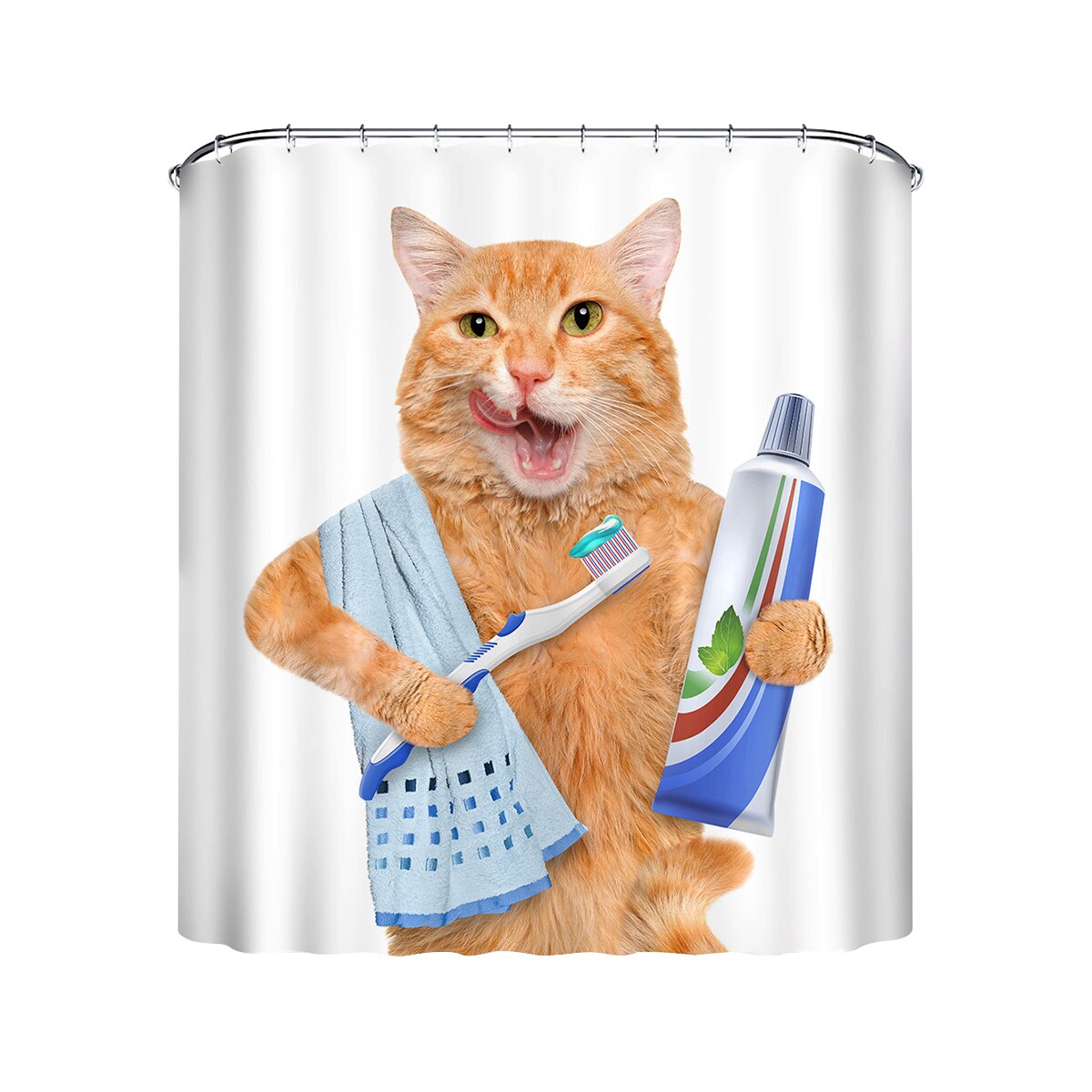 Piękna zasłona prysznicowa z nadrukiem kota, poliestrowa, wodoodporna, zasłona prysznicowa, zasłona robić łazienki, zasłona kąpielowa, zasłona robić łazienki: Typ c / 180*180cm
