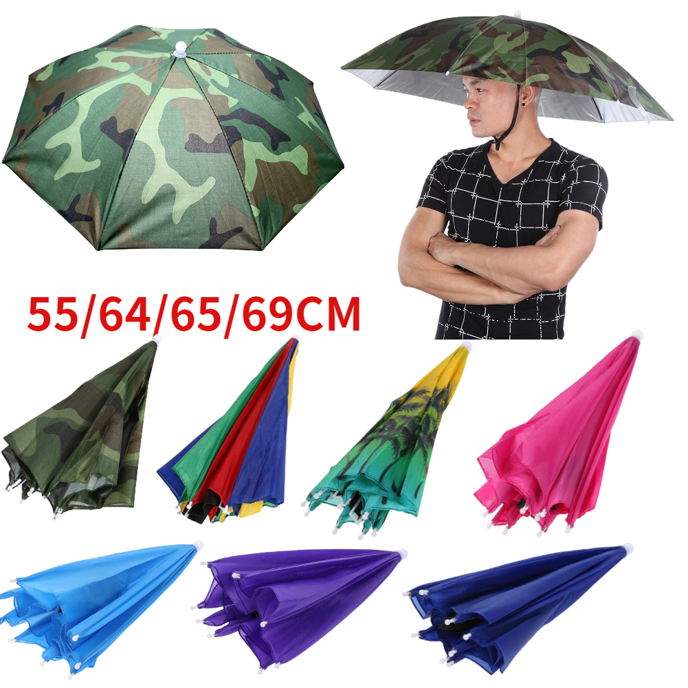 Outdoor Opvouwbare Hoofd Paraplu Hoed Zon Cap Anti-Regen Anti-Zon Vissen Golf Fietsen Wandelen Camping Schaduw paraplu Hoed