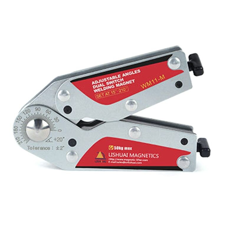 WM11 15-210 Graden Op/Off Verstelbare Hoeken Lassen Magneet/Schakelbare Neodymium Magnetische Lassen Houder S/M Maat