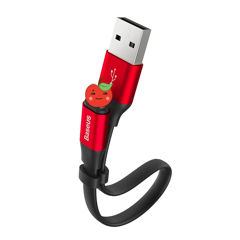 Cavo USB portatile Baseus per iPhone 11 pro Max XS Max XR X 8 7 6 6s più 5 se caricabatterie rapido per ricarica dati cavo telefonico cavo telefonico: rosso