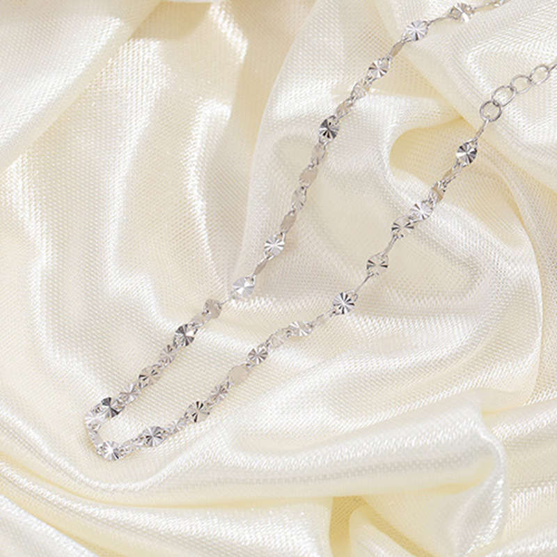 Ponykiss trendiges  s925- teiliges sterlingsilber-fußkettchen mit schleierkrautmuster für damen, festlicher schmuck, accessoire
