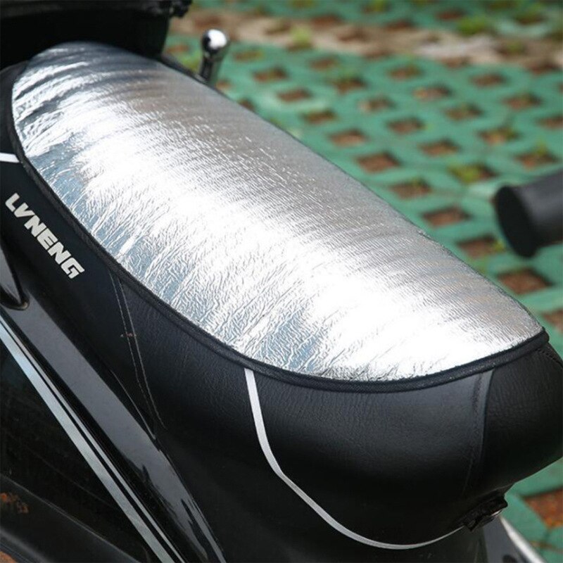 1pcs Motorcycle Sunscreen Pad Electric Bike Seat Sunscreen Cover Insulation Sun Pad Heat Reflective Cushions Motor Accessories