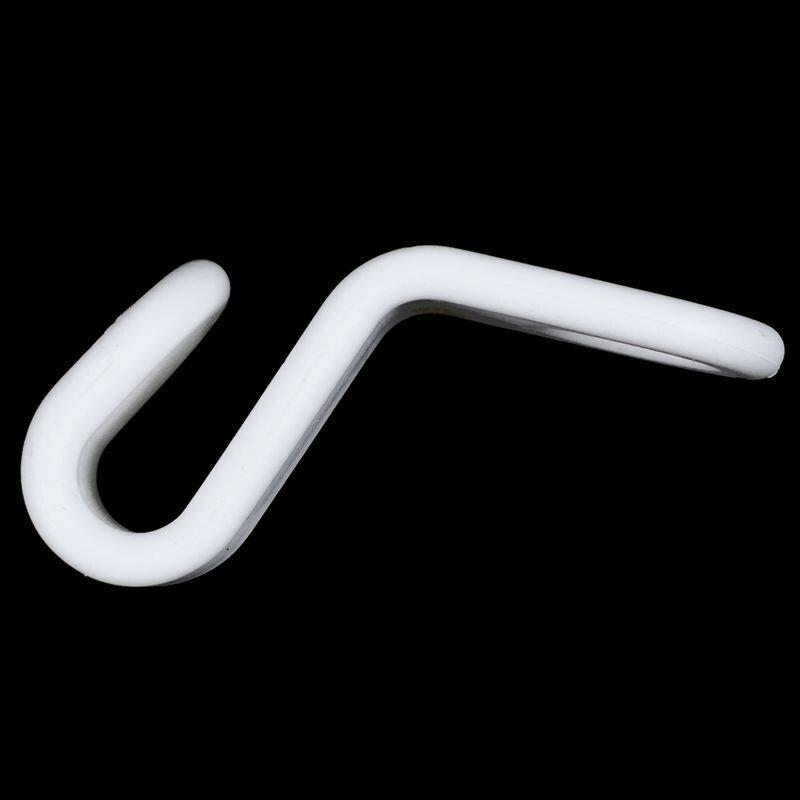 Home 5 Pieces White Plastic Clothes Hanger Connector Hook