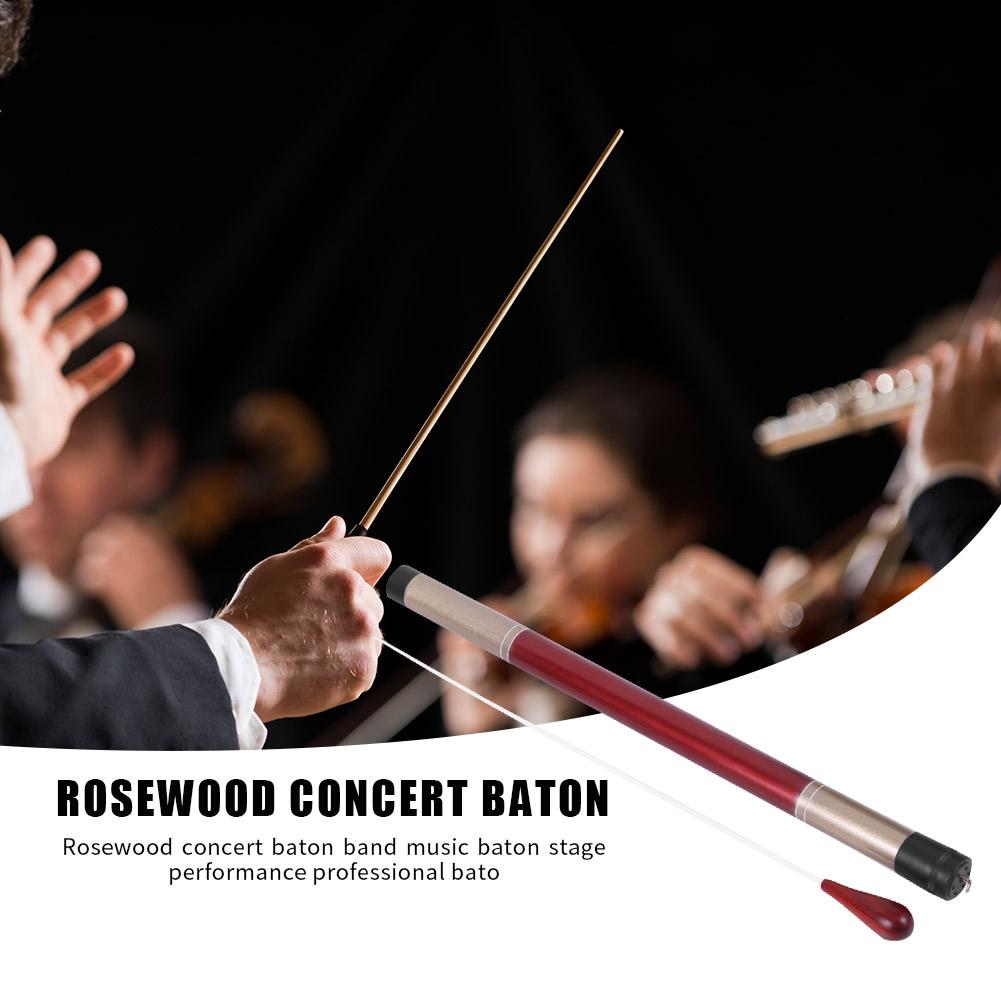 Baton Delicate Texture Wear-resistant 38.3cm Rosewood Music Conductor Baton Portable Music Director Conducting Batons