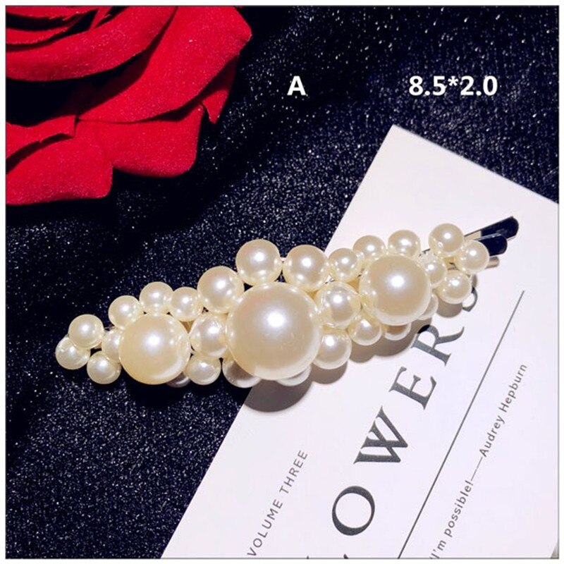 Vintage Hairwear Voor Vrouwen Eenvoudige Zoetwater Parels Bloem Haar Clip Haarspelden Hairwear Fijne Sieraden Temperament Zoete Bijoux: A-Silver