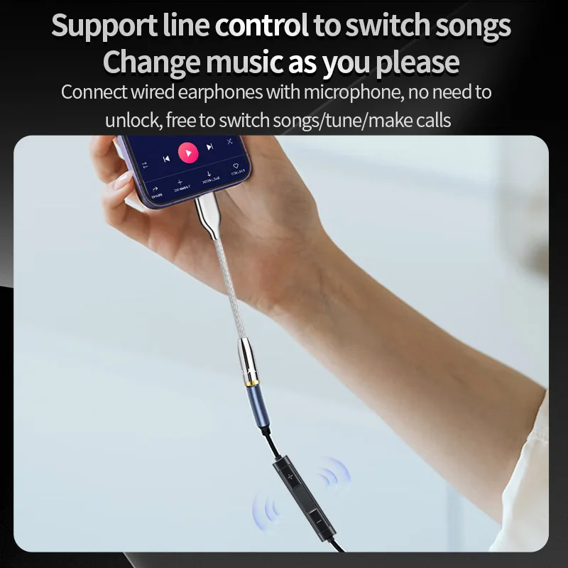 YYAUDIO Lightning naar 3,5 mm Jack Audio Adapter Hoofdtelefoon Aux-kabel 3,5 mm vrouwelijk naar Lightning Aux Jack Adapter voor IPad IPod