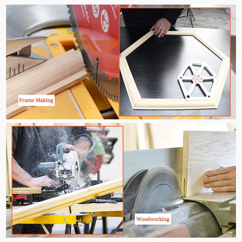 Magnetic Ruler Hexagon Table Saw Multi Angle Measuring Ruler Woodworking Adjustable Angle Finder Construction Protractor Tool