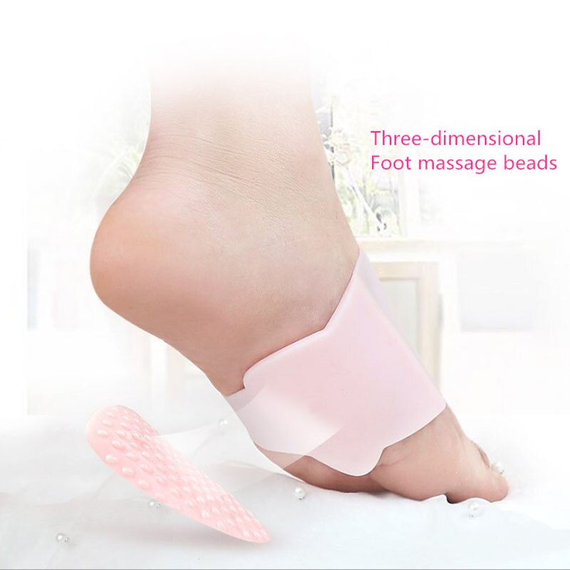 2pcs=1pair Gel Arch Support Pad Protector Granular Arch Pad Flat Foot High Arch Foot Care Pedicure Foot Pad Toe Corrector