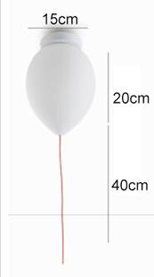 Creatieve Wit Glas Ballon Plafondlamp Led E27 Kinderkamer Woonkamer Slaapkamer Ballon Plafondlamp Kid 'S: 1 heads Dia15cm