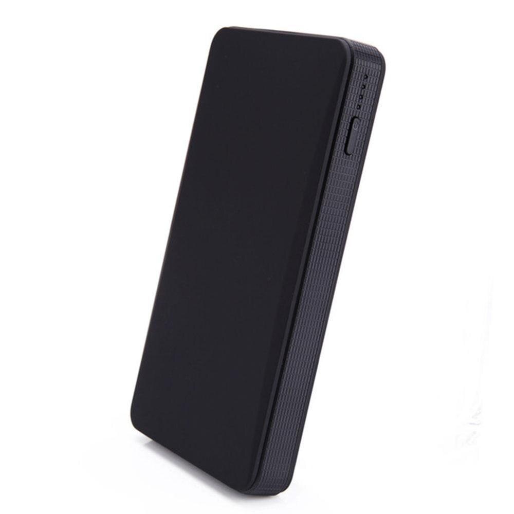 Electronic Terminal Portable Mini Slim 20000mAh Car Jump Starter Power Bank Engine Battery Charger Booster Car: black