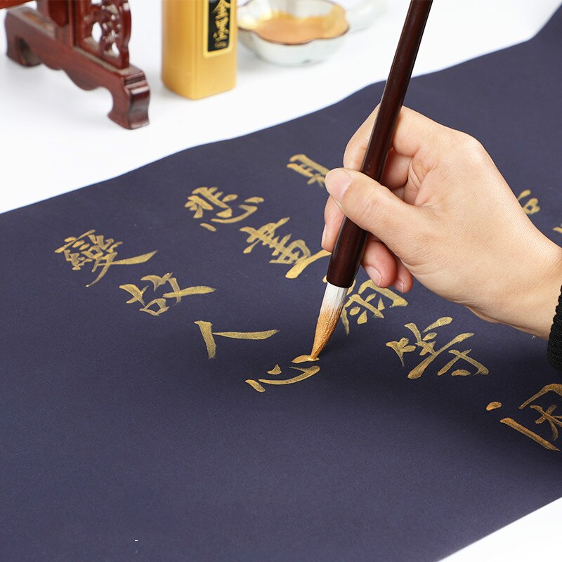 Chinese Rice Paper Calligraphy Writing Painting Half-Ripe Long Roll Xuan Paper Chinese Painting Porcelain Green Xuan Paper