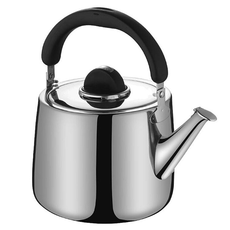 Stainless Steel Teapot Pot Silver Metal Kettle Loose Tea Maker Infuser Tea Kettle Pot with Removable Tea Strainer Tool: 5L