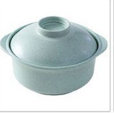 1PC Pure natural wheat straw Lovely Lunch Tray Dishes Soup Bowl with Lid Dinnerware Plate Plastic Tableware LF 132: Green