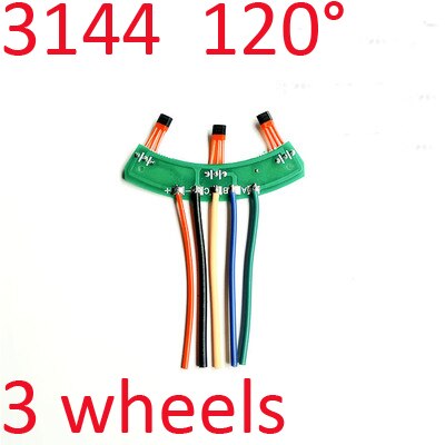 2 pces brushless dc motor hall sensor,3144/41f/43f/413 hall elemets com placa e cabo para 2-rodas/3-wheels veículos elétricos: 3144 120 3wheel
