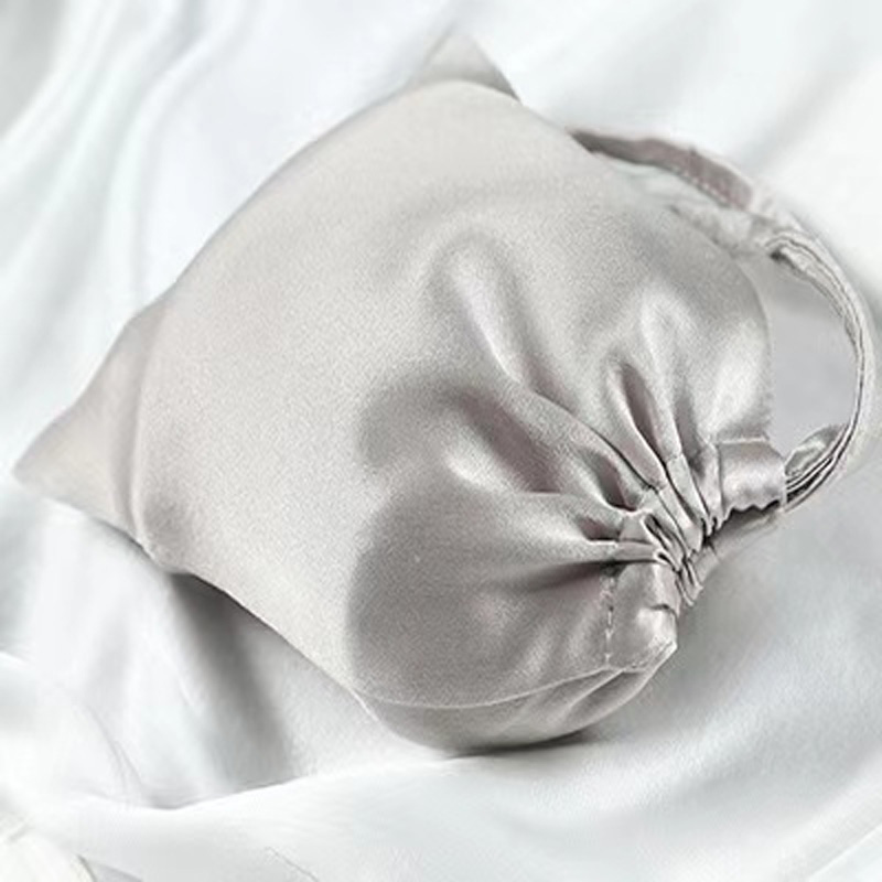 12x15cm Luxus Seide Satin- Kordelzug Tasche Mit Quasten Haar Bündel Perücken machen-hoch Verpackung Taschen Schmuck Verpackung: grau