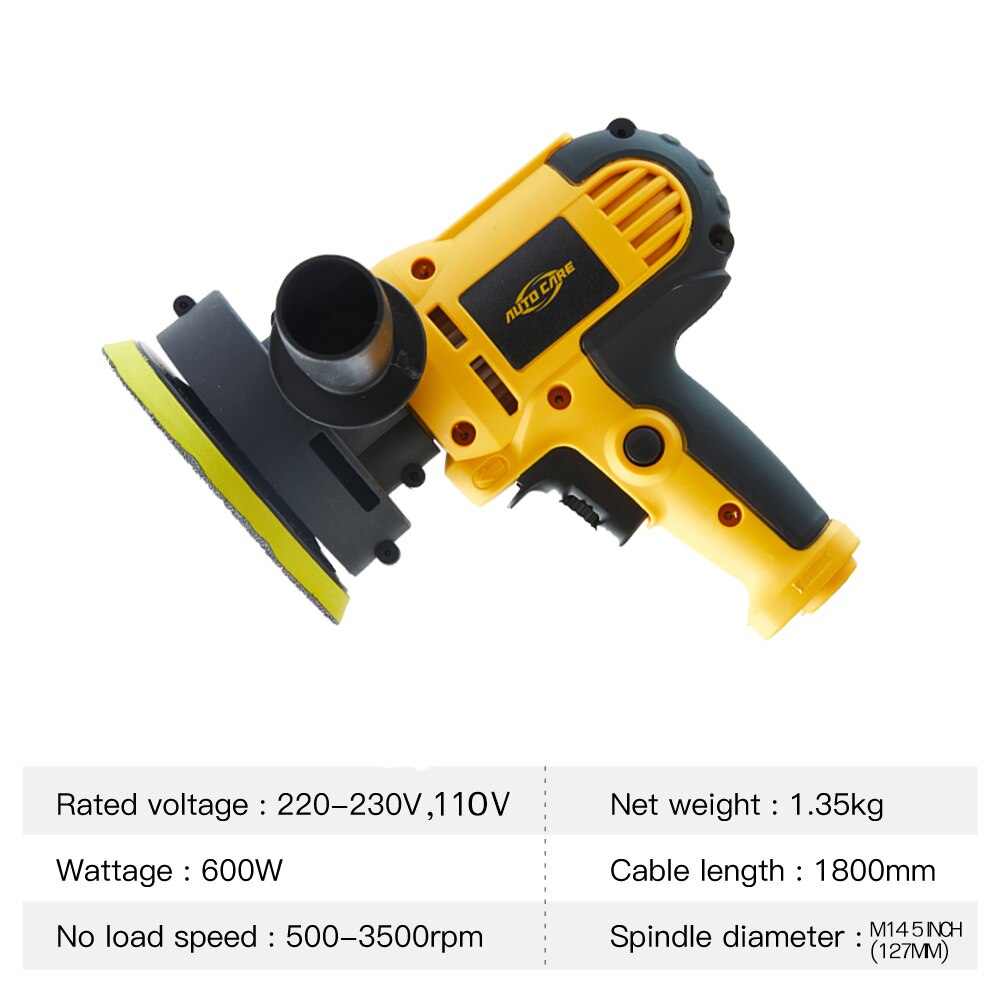 600W Car Polisher Buffing Machine 3500rpm 5Inch Electric Polishing Waxing Machine 5Inch Buffer Sanding Machine Sander