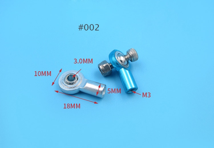 10 Pcs M2 M3 M4 Universal Ball Joint Steering Pull Rod CW/CCW Connecting Link Rod Ball Ends for DIY RC Car Model