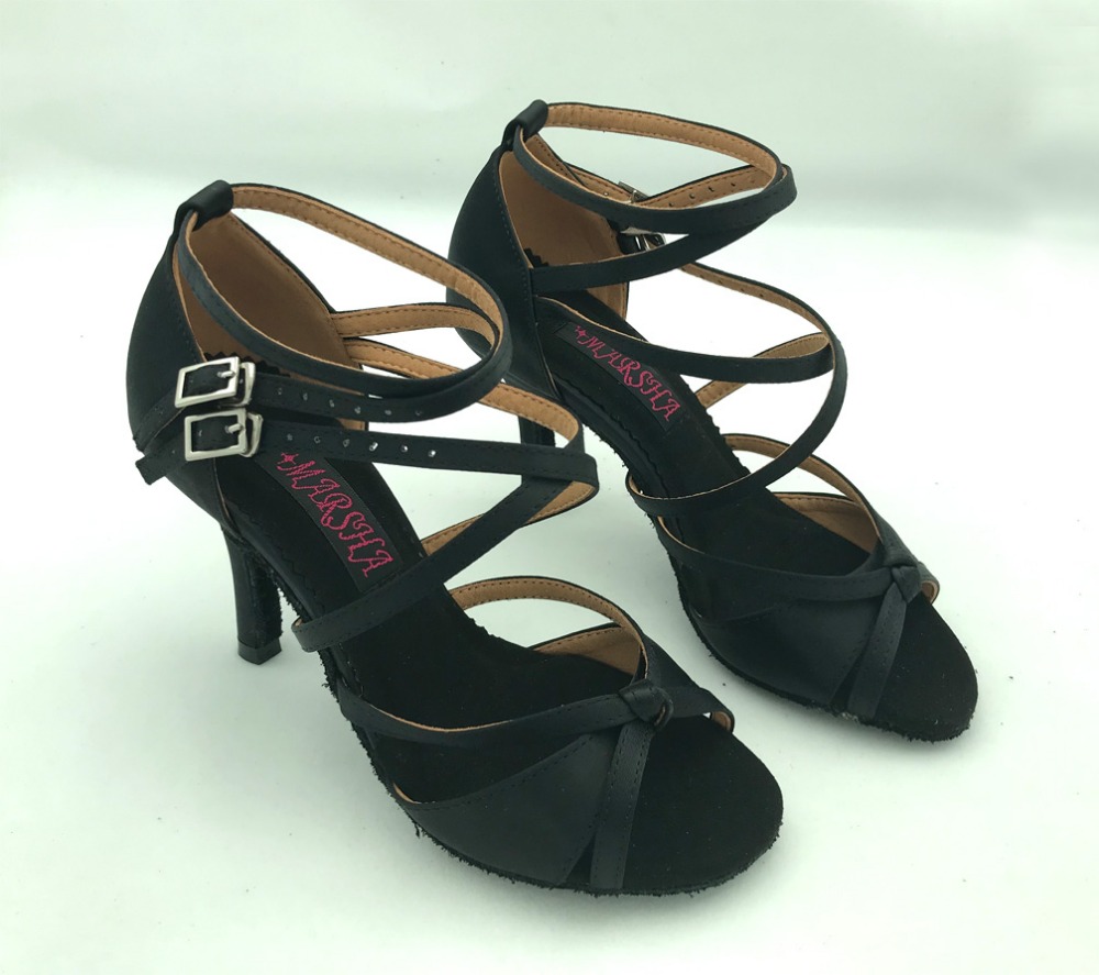 Nueva para mujer zapatos de baile latino baile salsa zapatos para tango y boda zapatos 6209BLK