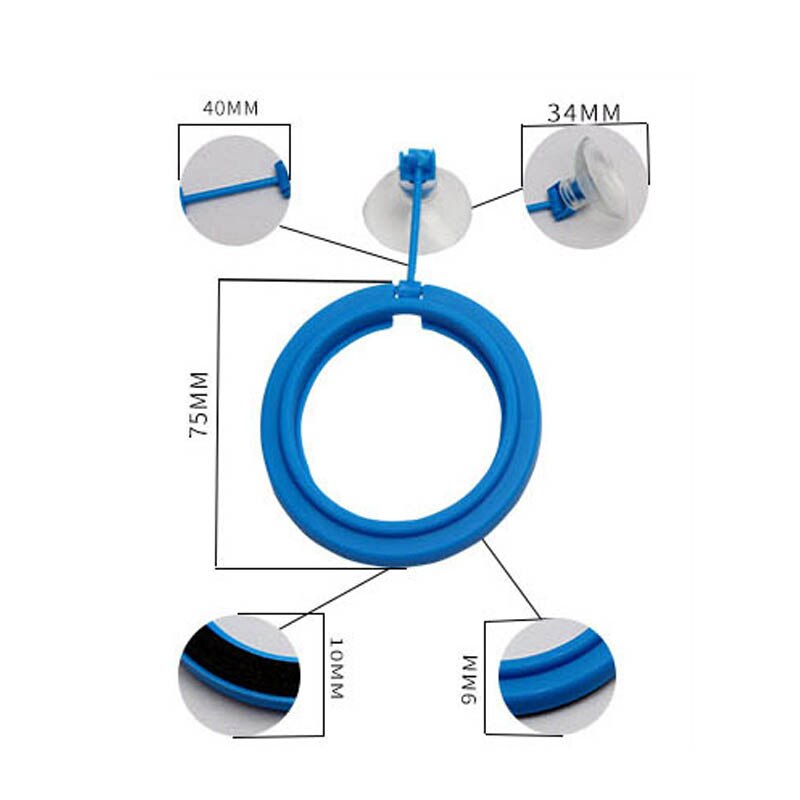 Schwimm Tablett Zubringer Werkzeug Kunststoff Platz/Runde Fütterung Rahmen Blau Aquarium Fütterung Ring Fisch Liefert Aquatische Produkte: runden
