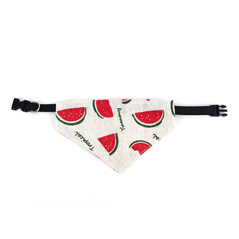 Obst Gedruckt Katze Schal Dreieckige Schals Haustier Bandana Zubehör Nette Hund Kragen Bandana Einstellbare Hund Halstuch Lätzchen Kragen: Wassermelone / S