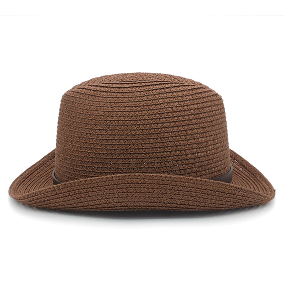 Sombreros clásicos de paja para hombre y mujer, sombrero de paja clásico Retro Para hombre y mujer, sombrero Fedora con banda de lazo, Trilby, Jazz, talla ajustable M-L 7 1/8-7 3/8