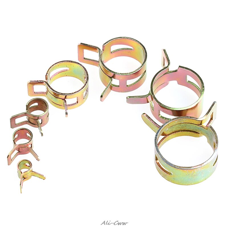 10Pcs 5-22mm Spring Clip Fuel Line Hose Water Pipe Air Tube Clamps Fastener