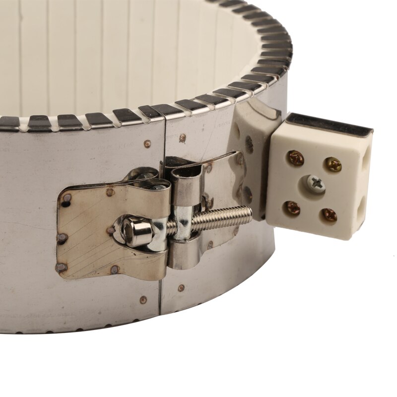 80x50mm/80x80mm/80x110mm White Ceramic Band Heater 220V Max Temperature 800 Celsius Degree Heating Enclosing for Batteries