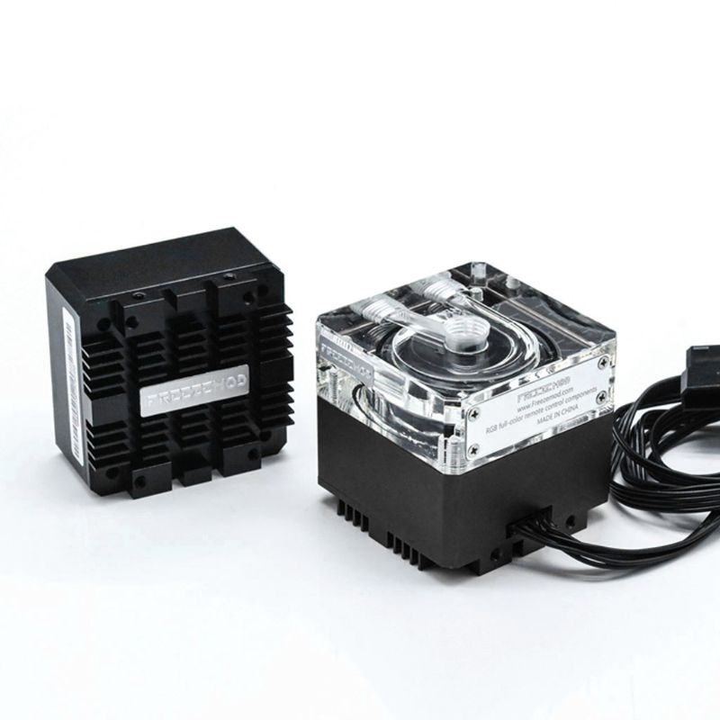 Computer Cooling PC Water Cooler Mute Pump 6 meter Flow 960L/H support RGB light: Black