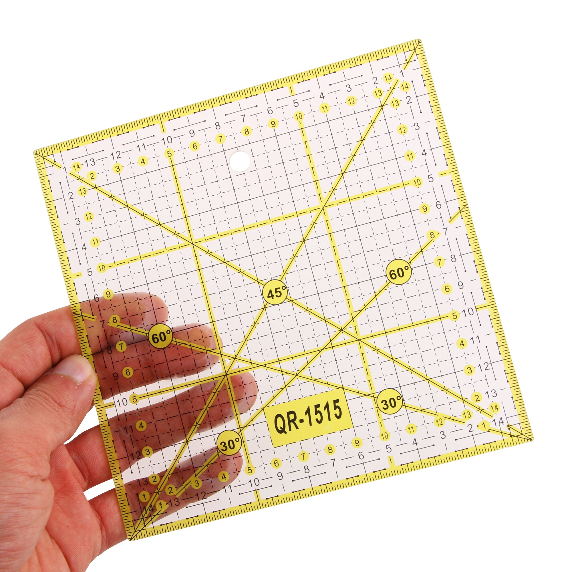 15 * 15cm firkantede lappeteppelinjal sylinjal skjærelinjal gjør-det-selv-sy quilteverktøy symaskin husholdningssytilbehør