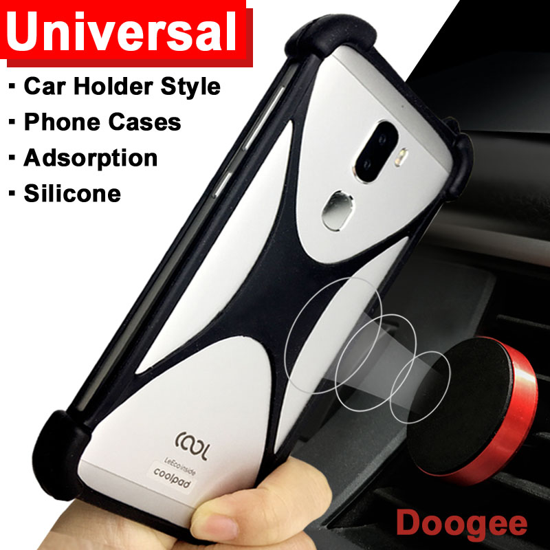 Doogee S55/S60/S80 Lite S50 boîtier d'adsorption support pour voiture étui pour Doogee F7 Pro housse universelle souple TPU Doogee V/Mix 2/Y6C Y 6