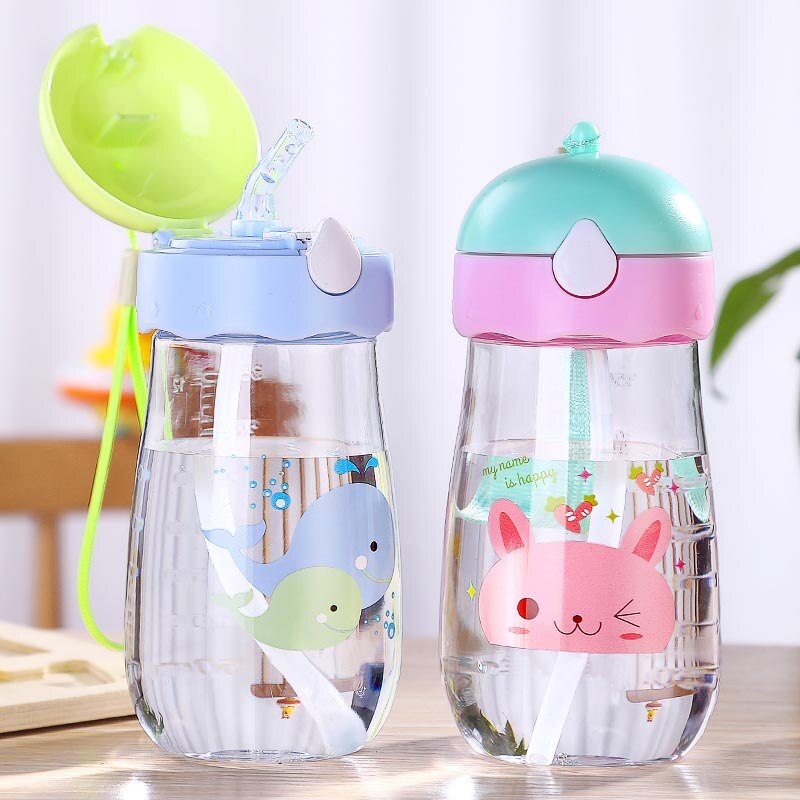 Botella de bebé en 4 colores, vaso para recién nacidos, botella de beber para aprender a comer, botellas para agua y zumo para niños, 380ml