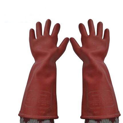 12kv isolerede handsker mod elektricitet 220 v 380v arbejdsbeskyttelsesgummihandsker til højspændingselektrikere