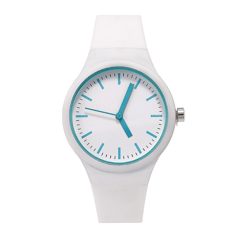 1Pcs Silicone Mannen Vrouwen Horloges Jelly Luxe Horloge Casual Dames Quartz Horloges Sport Klok Horloges: WHITE