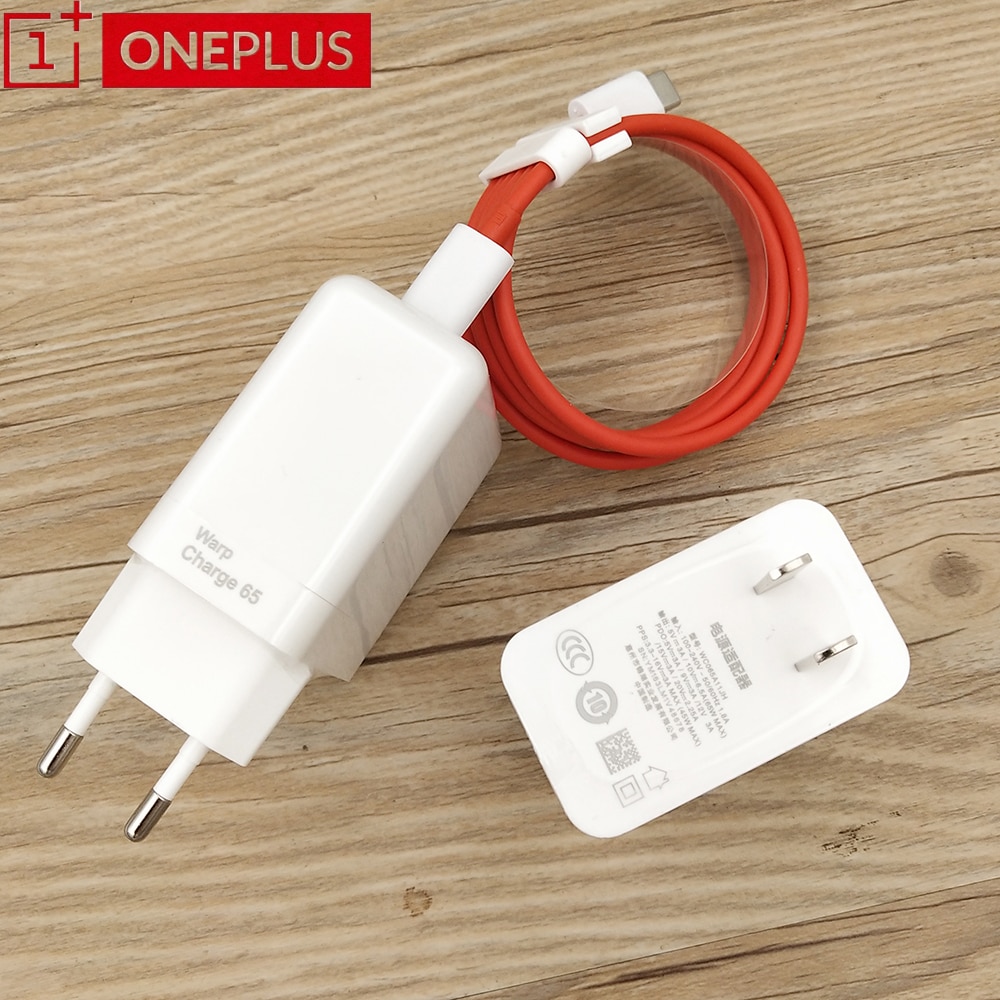 Oneplus Charger 65W Original Fast Warp charger EU/US Adapter Type C To type C Cable For OnePlus 9 Pro 9R 8T 8 Pro Nord N10 N100