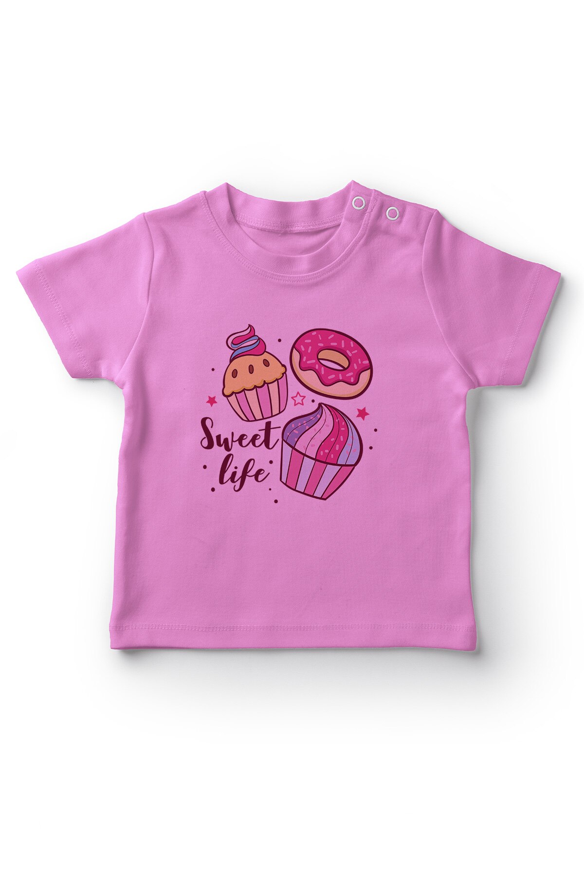 Angemiel Baby Sweet Life Girl Baby T-Shirt Pink