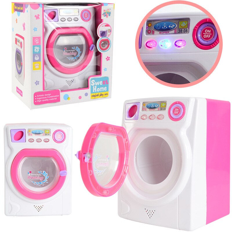 Mini playhouse toys Small appliance washing machine Can add water Simulation drum washing machine model toy