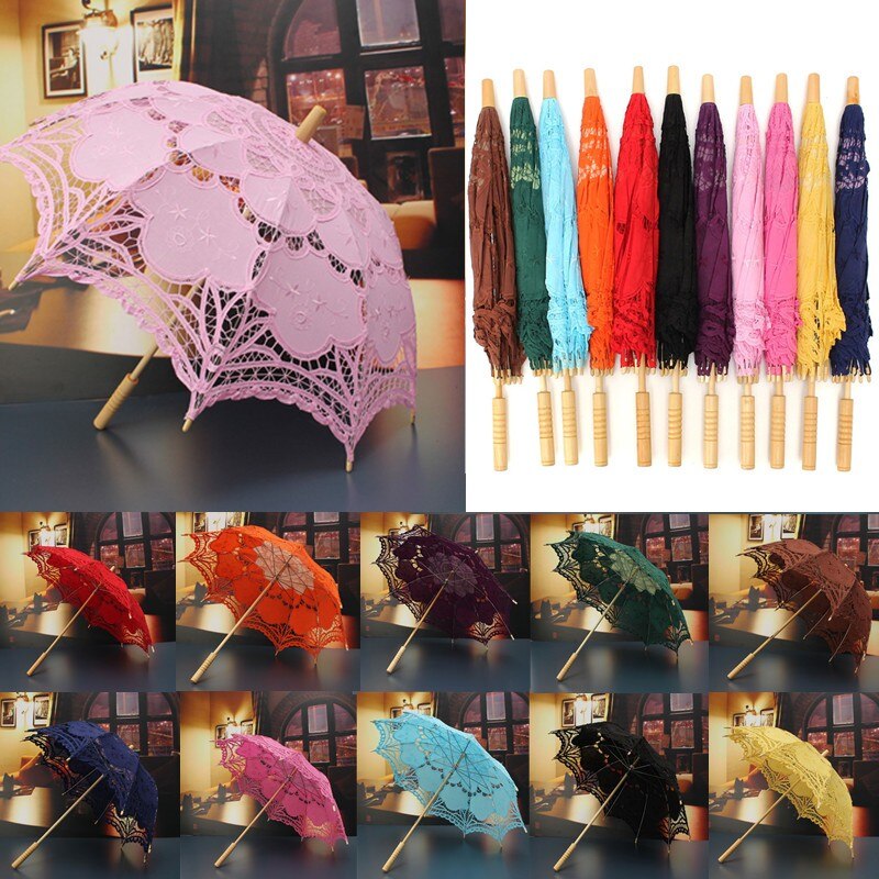 Kant Paraplu, Parasol Vintage Bruiloft Bruids voor Foto