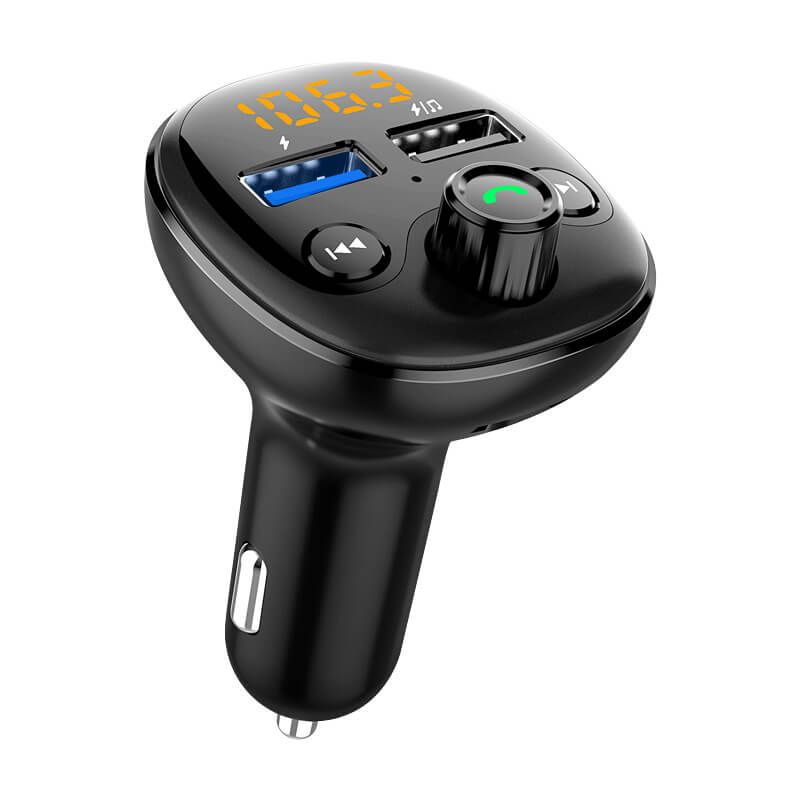 Car Charger Fm-zender Draadloze Muziek Bluetooth 5.0 Qc 3.0 3.1A Quick Charge Tf Card/U-Disk/MP3 Speler Telefoon Accessoires: Black