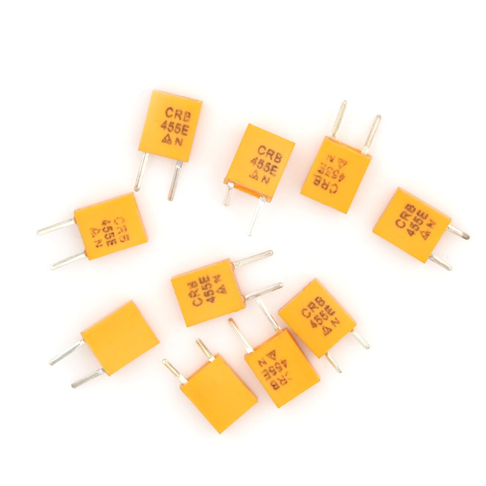 10pcs Yellow 455E 455KHz 455K DIP-2 Ceramic Crystal Oscillator 2pin