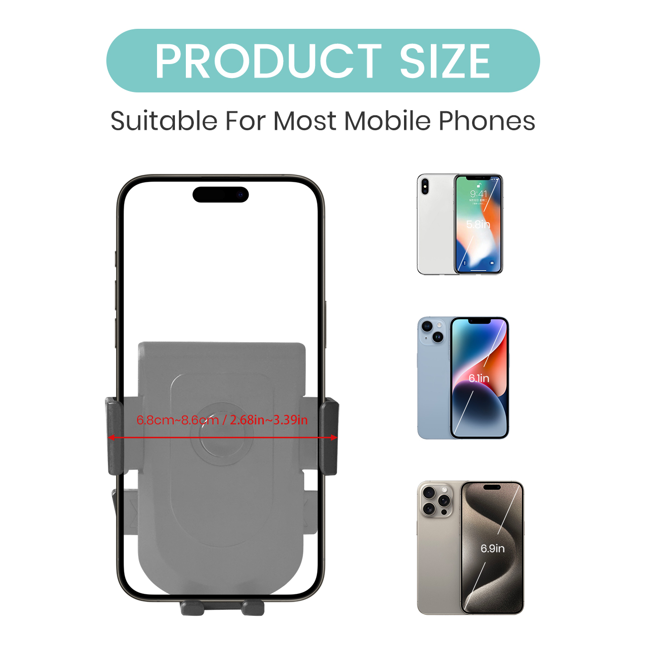 Handyhalterung für kinderwagen, , 360- grad drehbar, gurtband, montageständer für kinderwagen und rollstühle