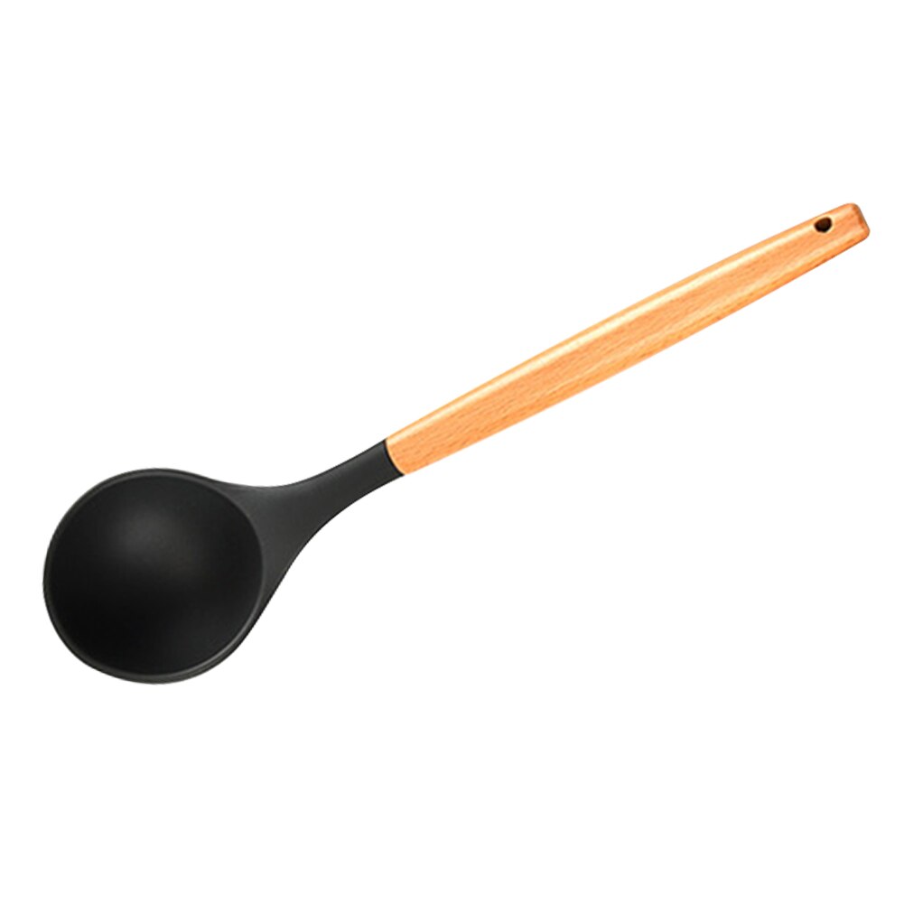 Accessories Gadgets Wooden Handle Tool Non Stick Kitchen Spatula Spoon Baking Cooking Utensil Practical Colander Cookware Shovel