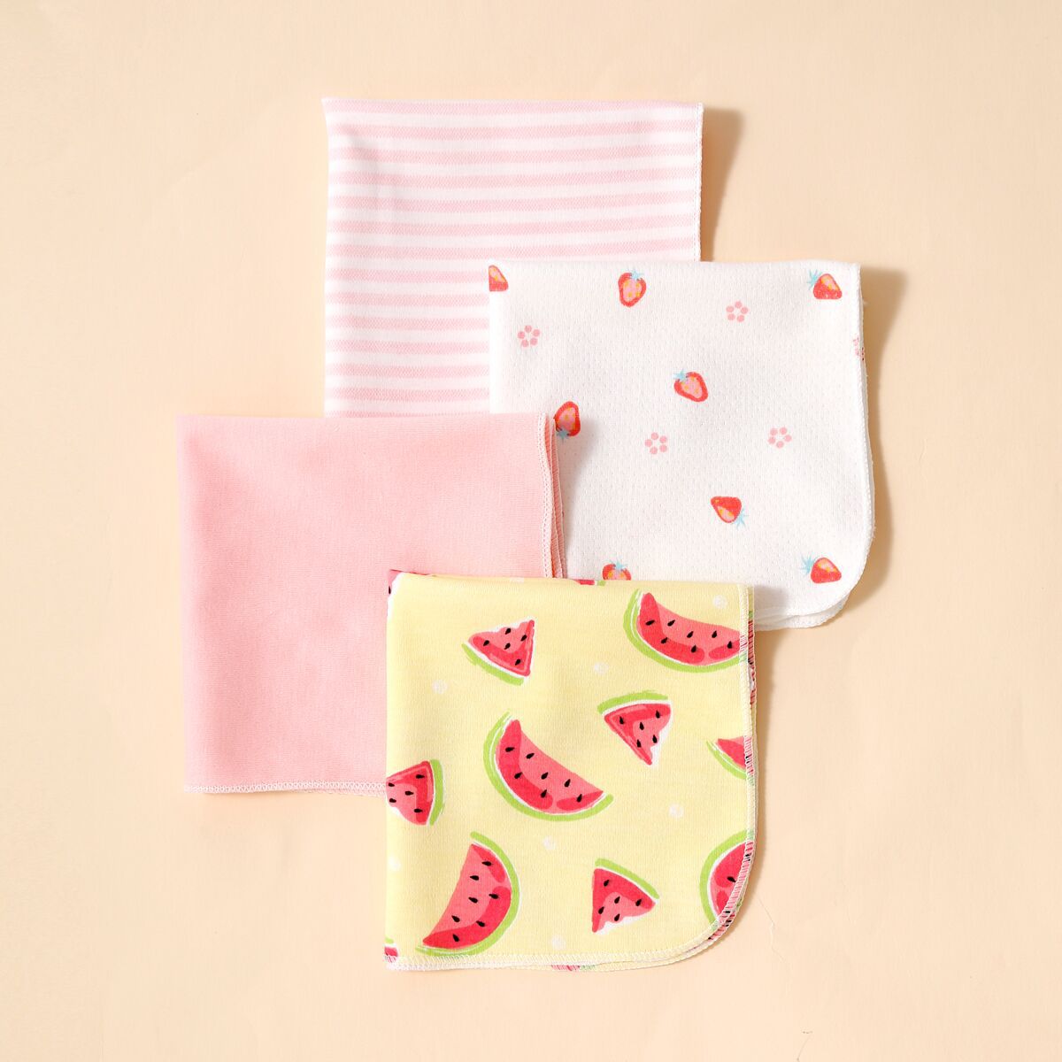 100% Cotton Newborn Baby Towels Saliva Towel Nursing Towel Baby Boys Girls Bebe Toalha Washcloth Handkerchief KF011: 11 strawberry waterm