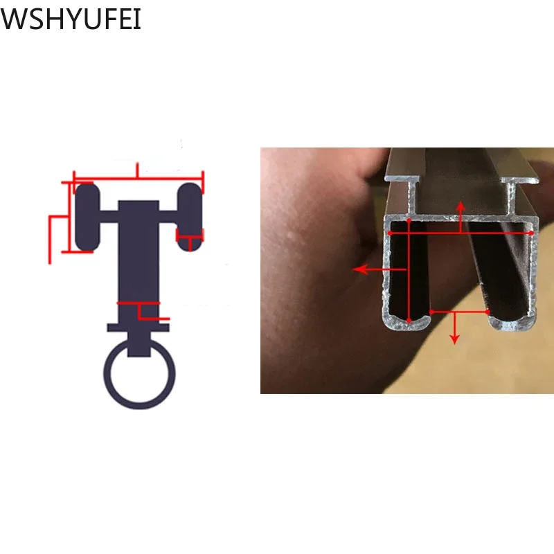 Curtain Track Accessories Rollers Vintage Straight Rail Curved Rail Guide Hook Ring Roller Skate Wheel Buckle Furniture Hardware