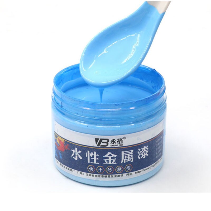 250g vernice metallica a base d&#39;acqua bianca 11 colori artigianato ad asciugatura rapida vernici per letti mobili per la casa in legno decorazione murale fai da te giallo: leggero blu