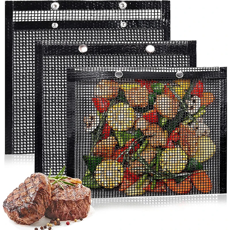 Ptfe-nett grillposer gjenbrukbare non-stick grillposer for kullgassrøykere grillposer for grønnsaksgrill