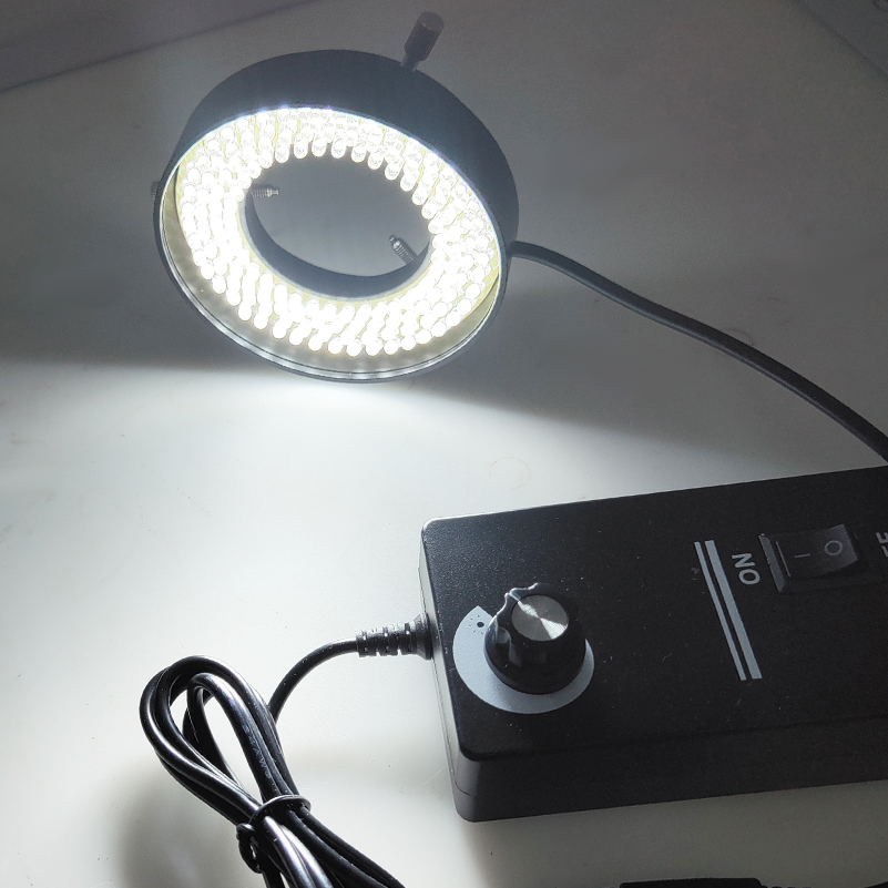 Lapsun 8000K 72-47mm carcasa de Metal grande 9W/10W 144 /152 lámpara iluminadora de Anillo de luz LED para cámara de lente de microscopio estéreo industrial