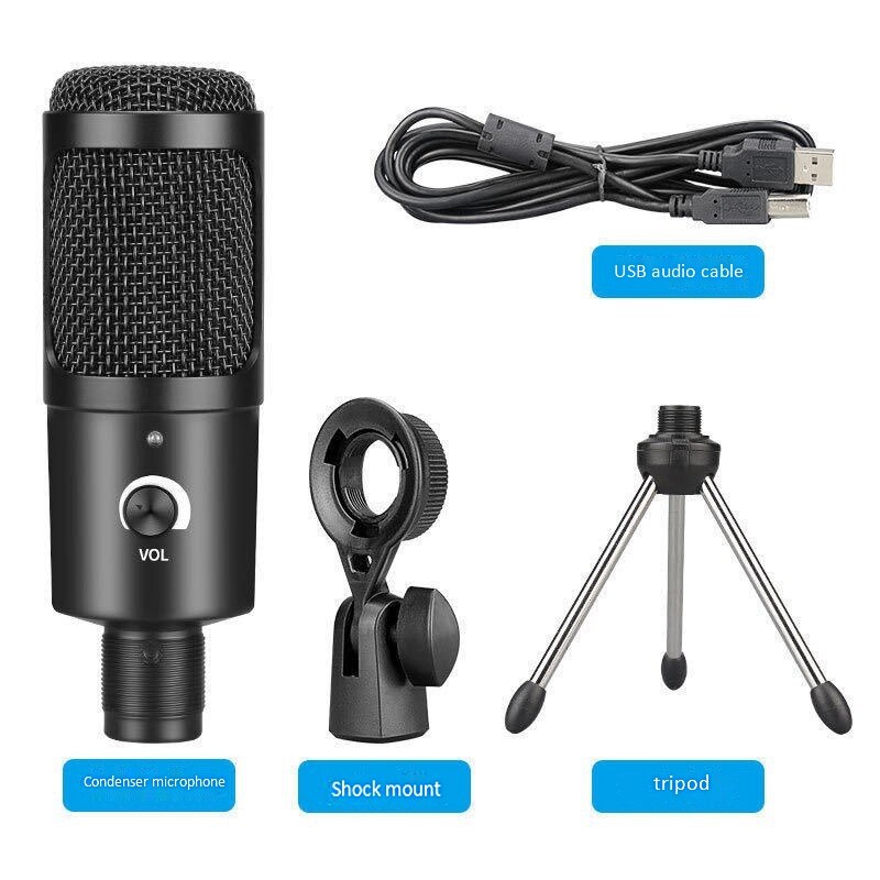 Usb Condenser Microphone 192Khz/24Bit High Sampling Rate Desktop Stand Computer Recording Condenser Microphone Set